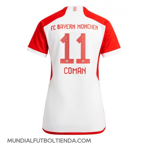 Camiseta Bayern Munich Kingsley Coman #11 Primera Equipación Replica 2023-24 para mujer mangas cortas
